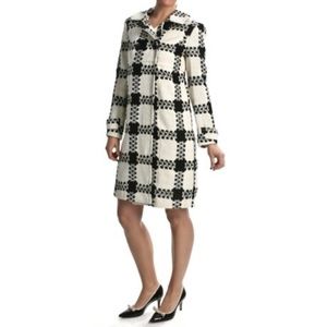 NWT Stylish Black & White Plaid Empire Waist Coat